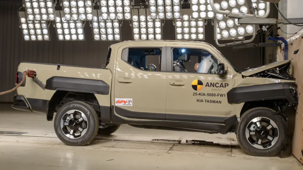 Kia Tasman at ANCAP testing