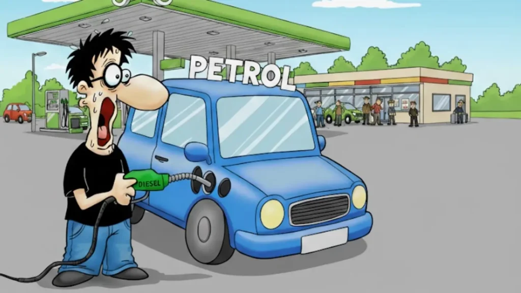 putting diesel in petrol car
