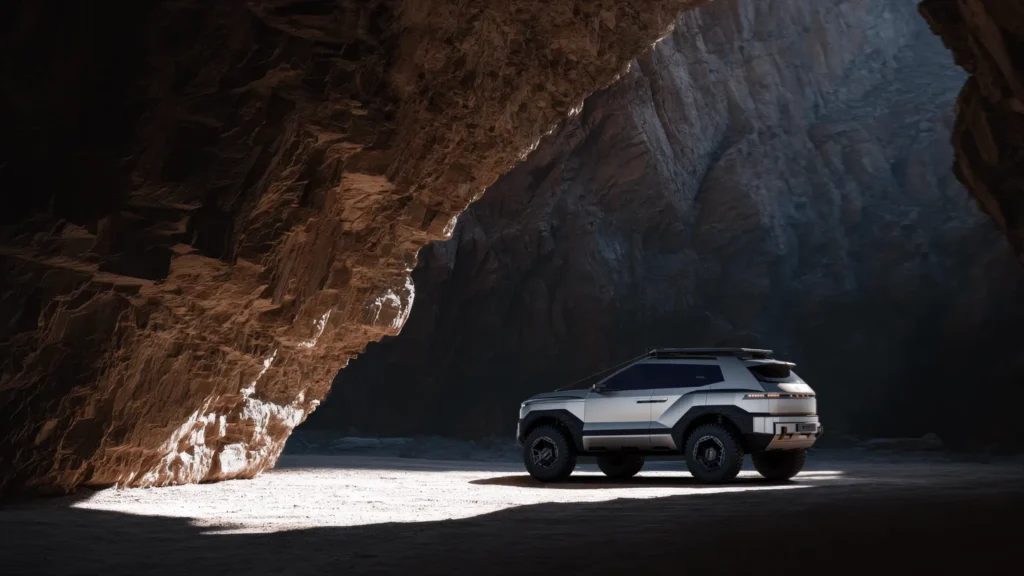 hyundai crater concept in a cavernous locationwhhat