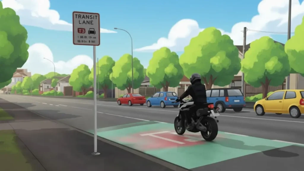 motorbike in T3 Lane