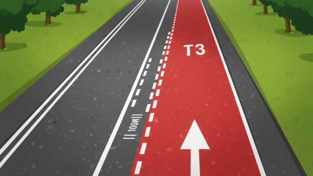 traving in T3 lane