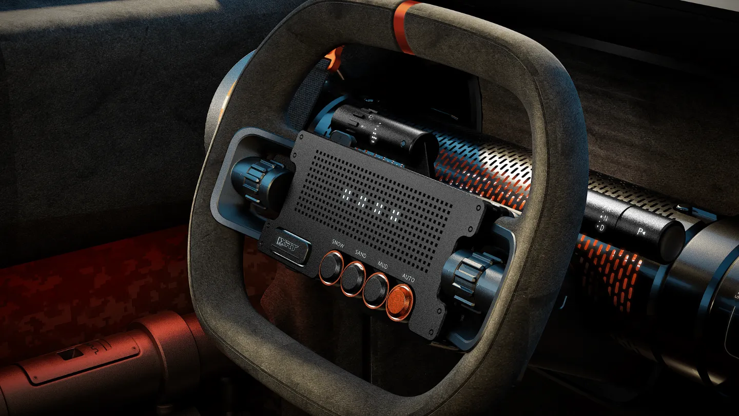 Hyundai crater concept steering wheel