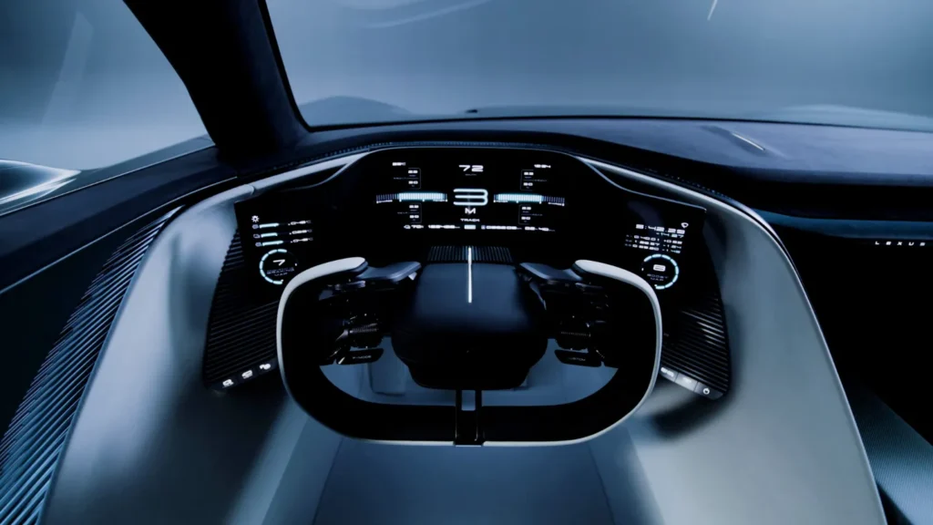 Lexus LFA Concept steering wheel and interior