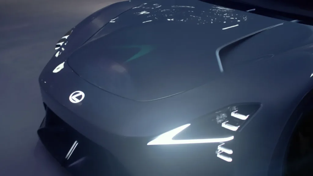 Lexus LFA Concept bonnet and headlights