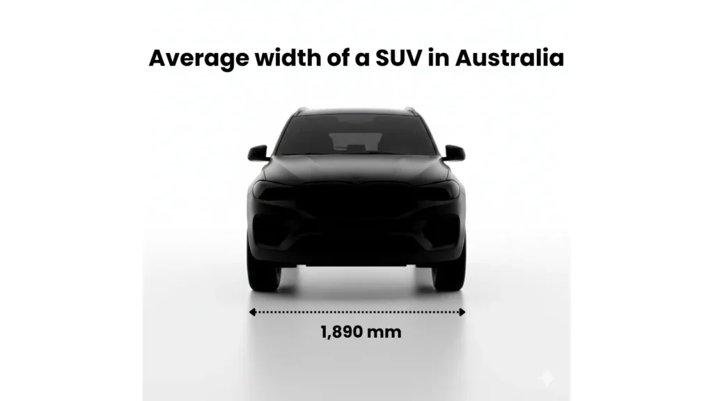 average width of a suv in Australia