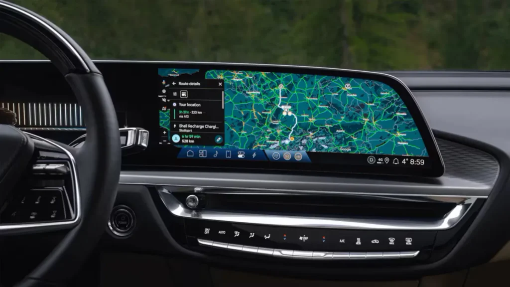 google maps on a cadillac electric SUV