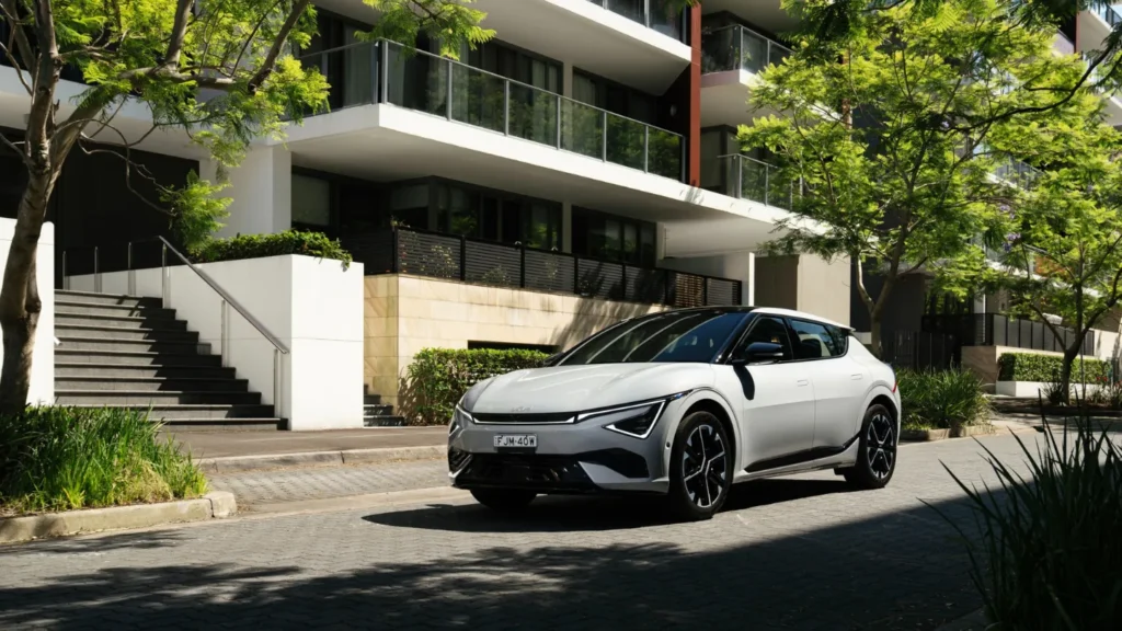 2026 Kia EV6 facelift on the road