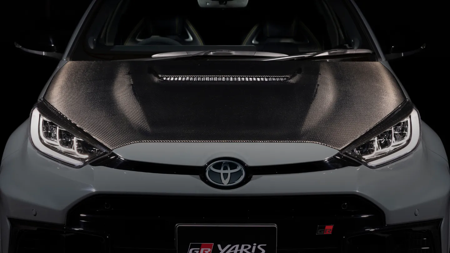 2026 Toyota GR Yaris Morizo RR carbon fibre bonnet