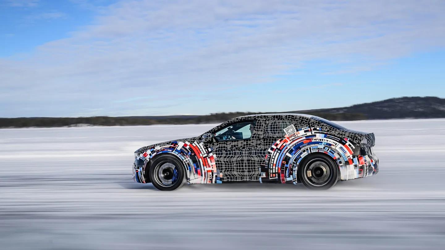 Electric BMW M prototype on track