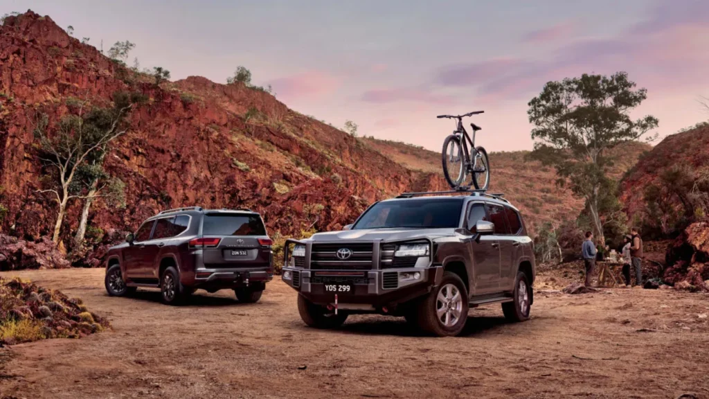 A 2025 Toyota LandCruiser 300 in the outback australia