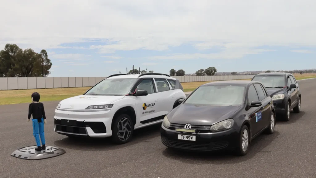 2026 Hyundai Elexio being tested for AEB Pedestrian by ANCAP
