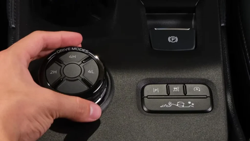 Drive selector in a Ford Ranger