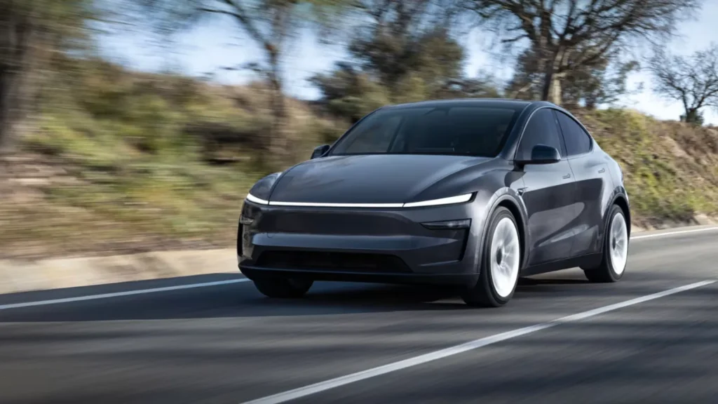 Tesla Model Y on a road in Australia