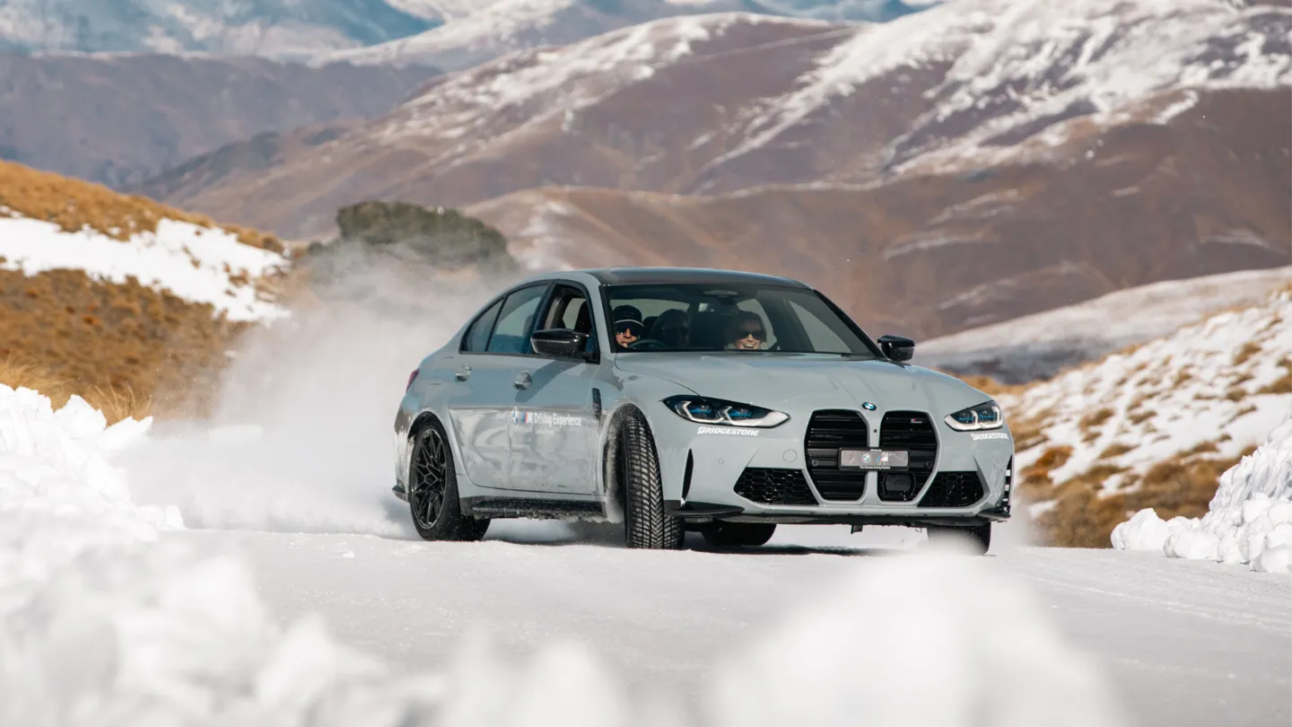 2026 BMW M Snow and Ice Experience Southern Hemisphere Proving Ground drifting front view