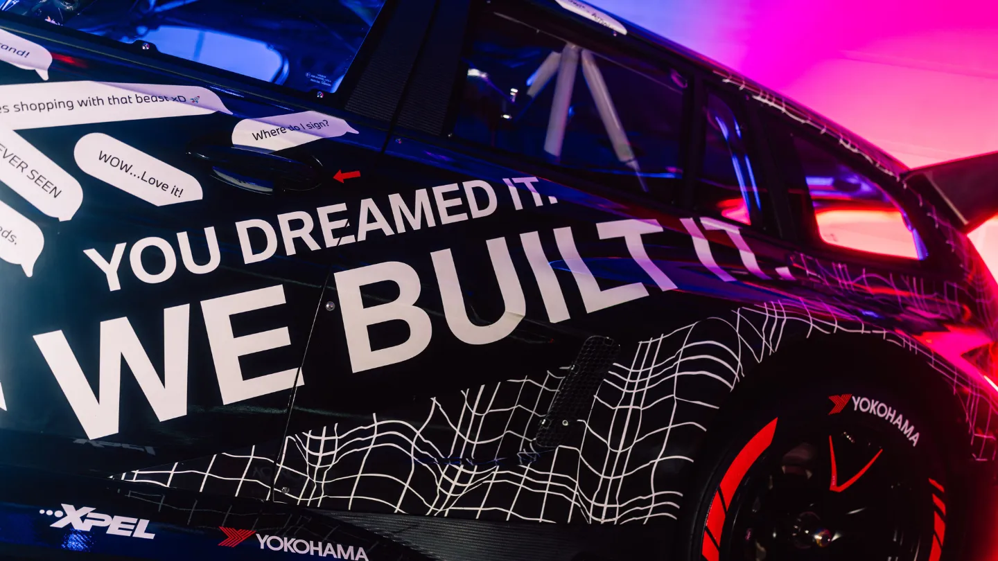 BMW M3 Touring 24H livery with fan comments from social media