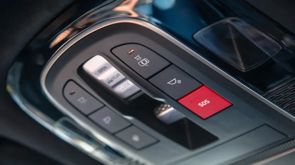 SOS button in an electric car