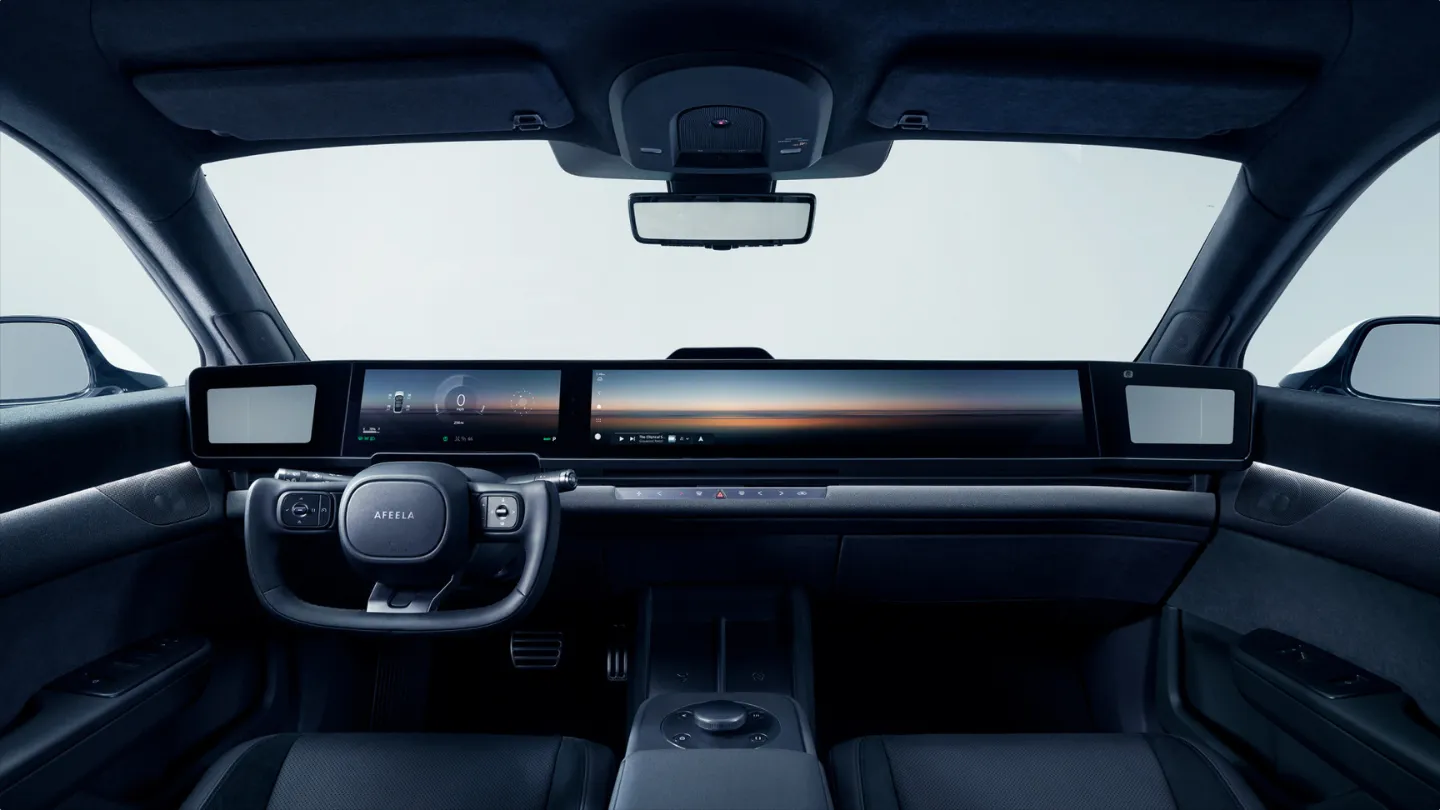 Sony Honda Mobility Afeela 1 EV front view cockpit