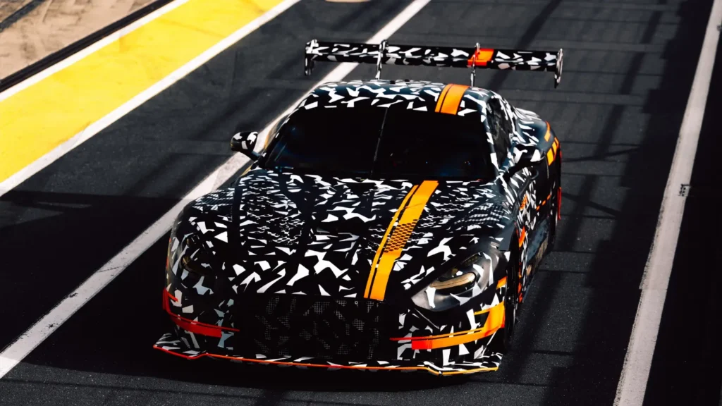 red themed upcoming Mercedes AMG GT3 based on track sport concept