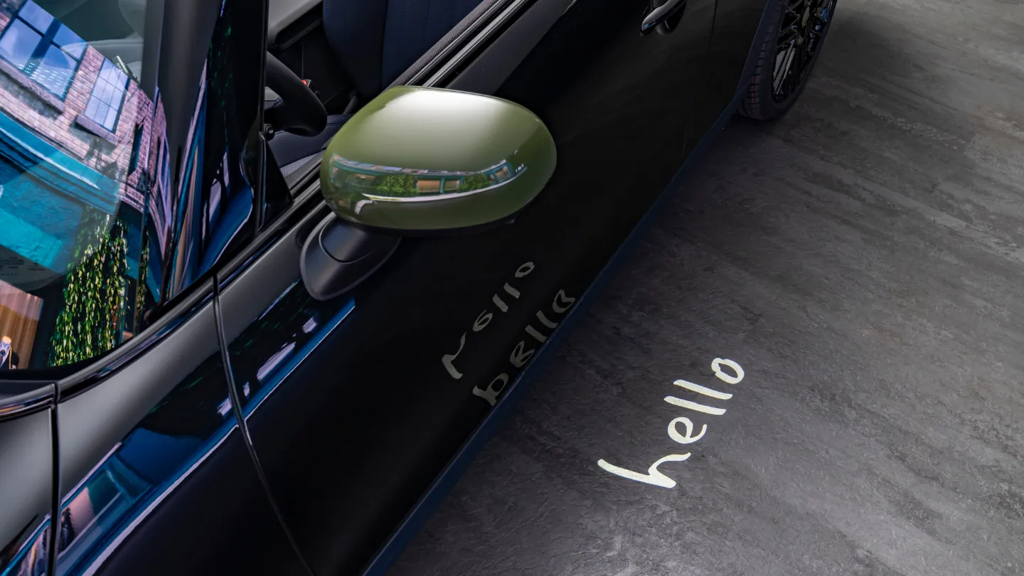 2026 Mini Cooper Paul Smith Edition hello puddle light