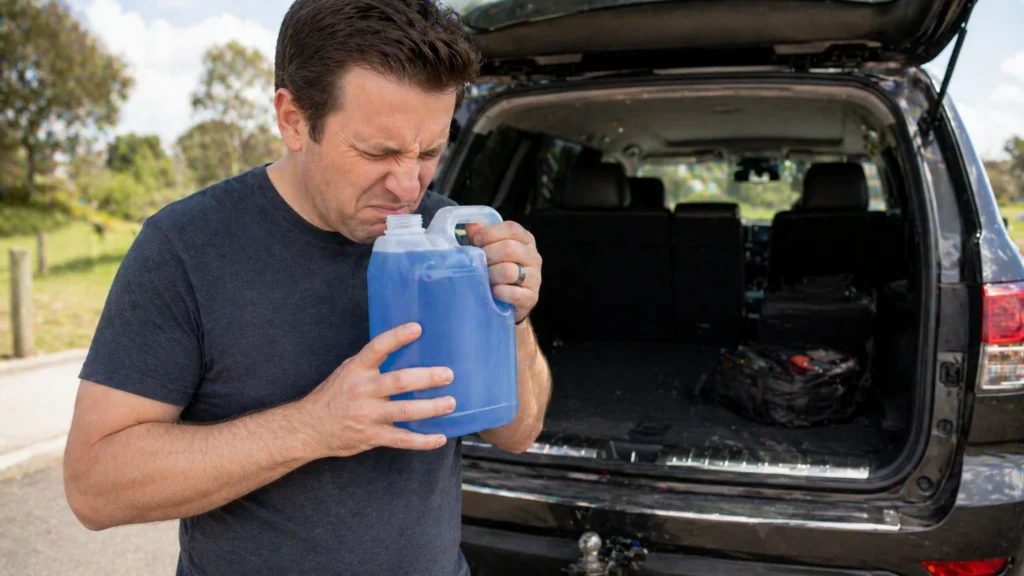 Degraded DEF smells strong due to decomposition of urea into ammonia gas