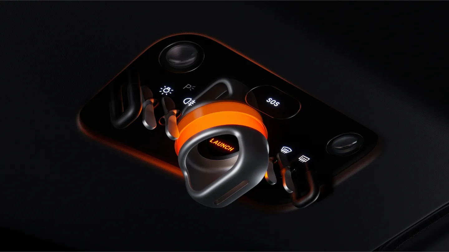 Ferrari Luce EV overhead controls