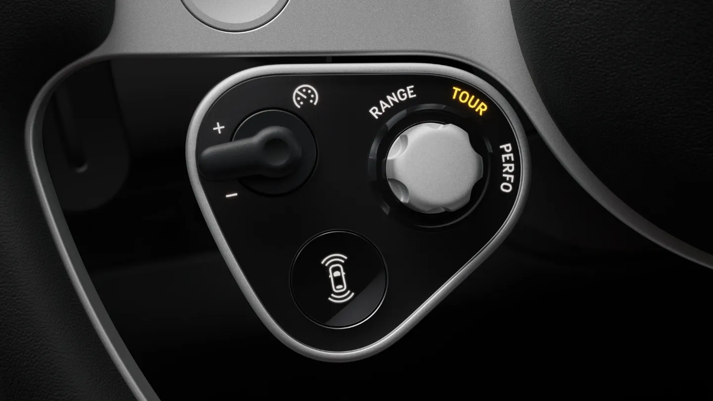 Ferrari Luce EV steering mounted controls left