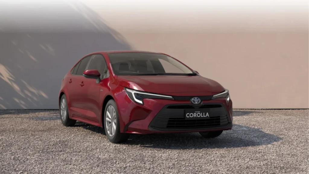Toyota Corolla sedan red