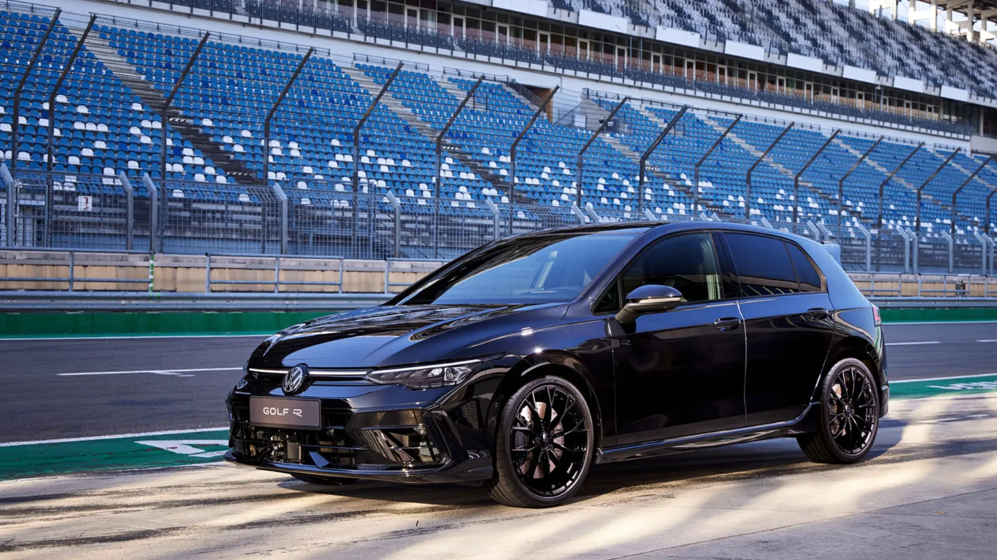 Volkswagen Golf R on a race track