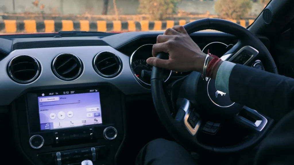 car cockpit air conditioner display steering