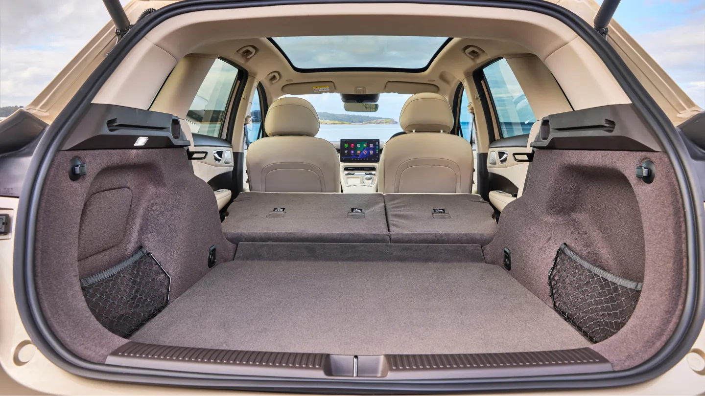 2026 MG S6 EV australia boot space rear seats folded