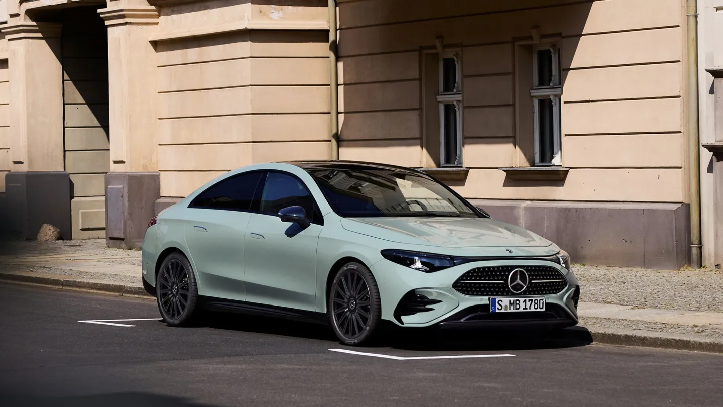 2026 Mercedes-Benz CLA hybrid variant parked front view