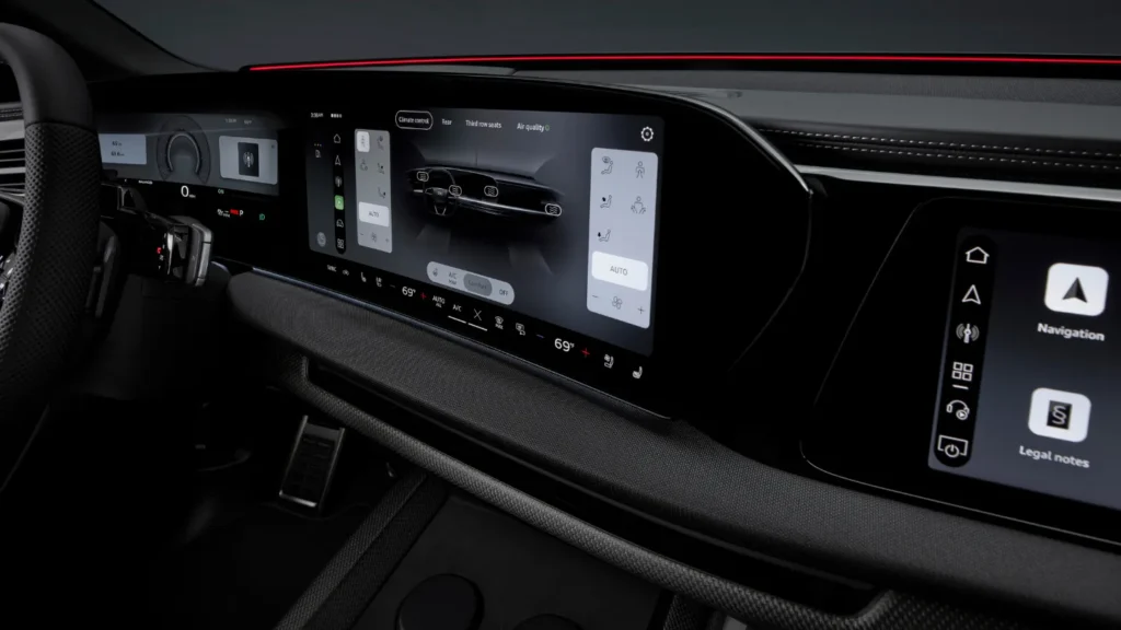 2027 Audi Q9 three different screens cockpit