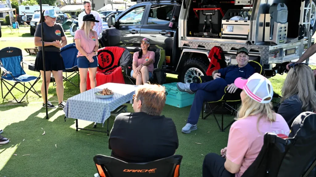 Ford CEO jim farley camping on a road trip in Australia