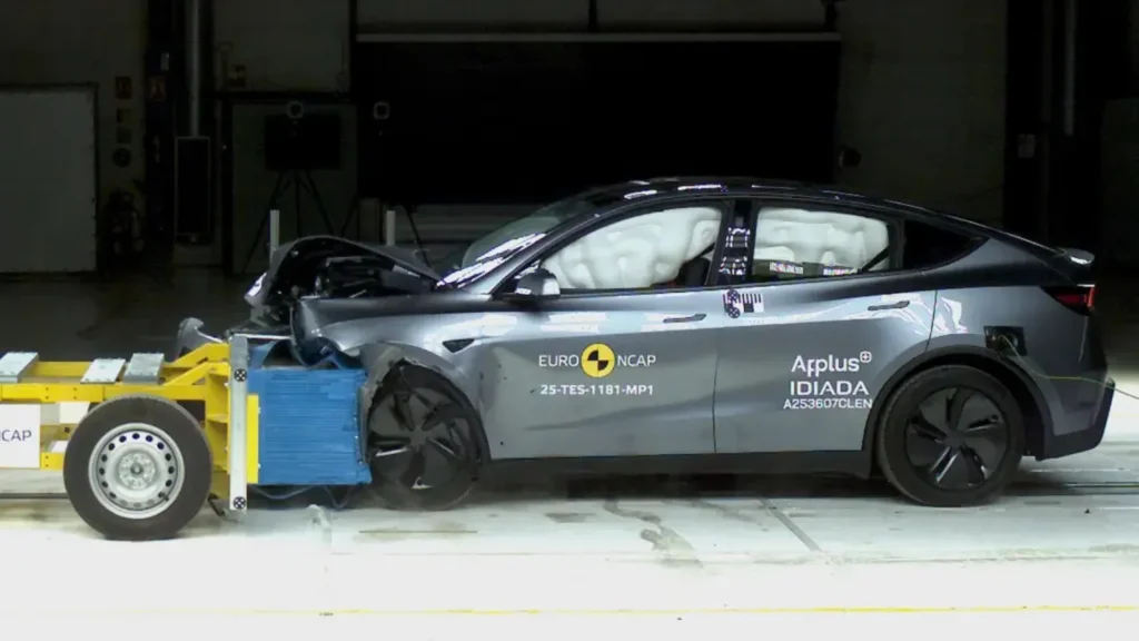 Standard Tesla Model Y under ANCAP testing