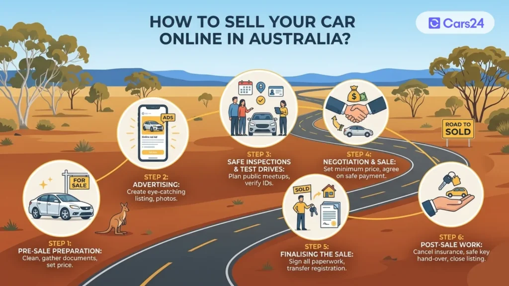 how to sell you car online in australia infographic
