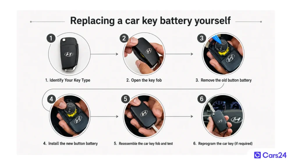 replacing a car key battery yourself step by step