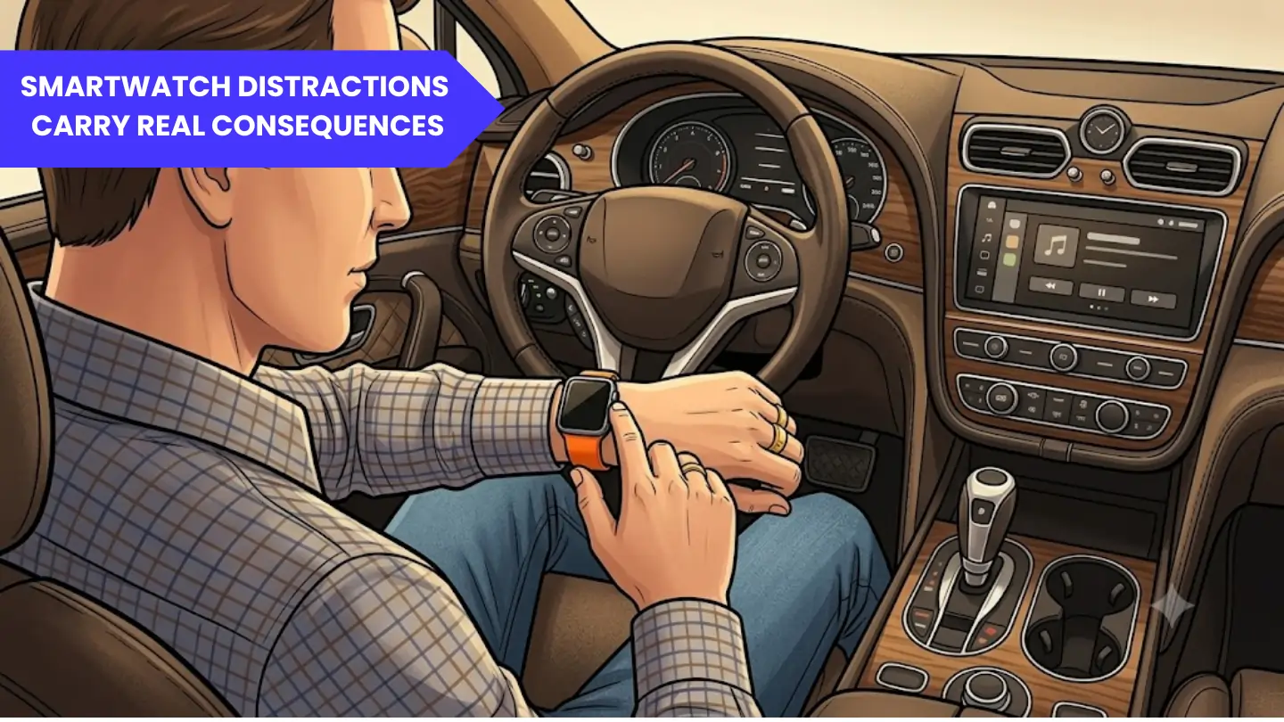 smartwatch while driving