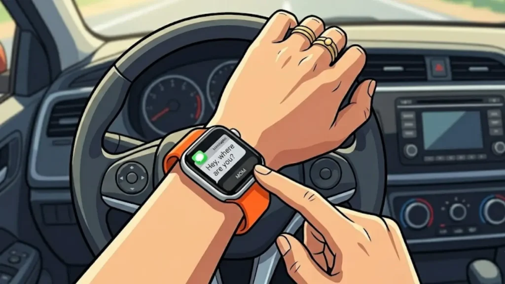 smartwatch while driving