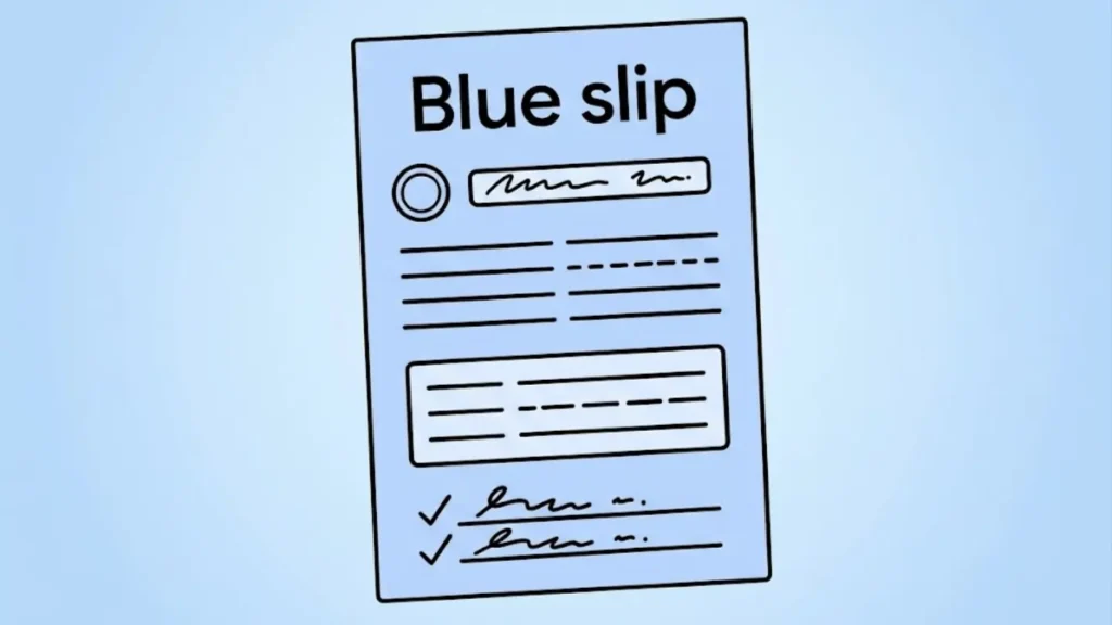 blue slip