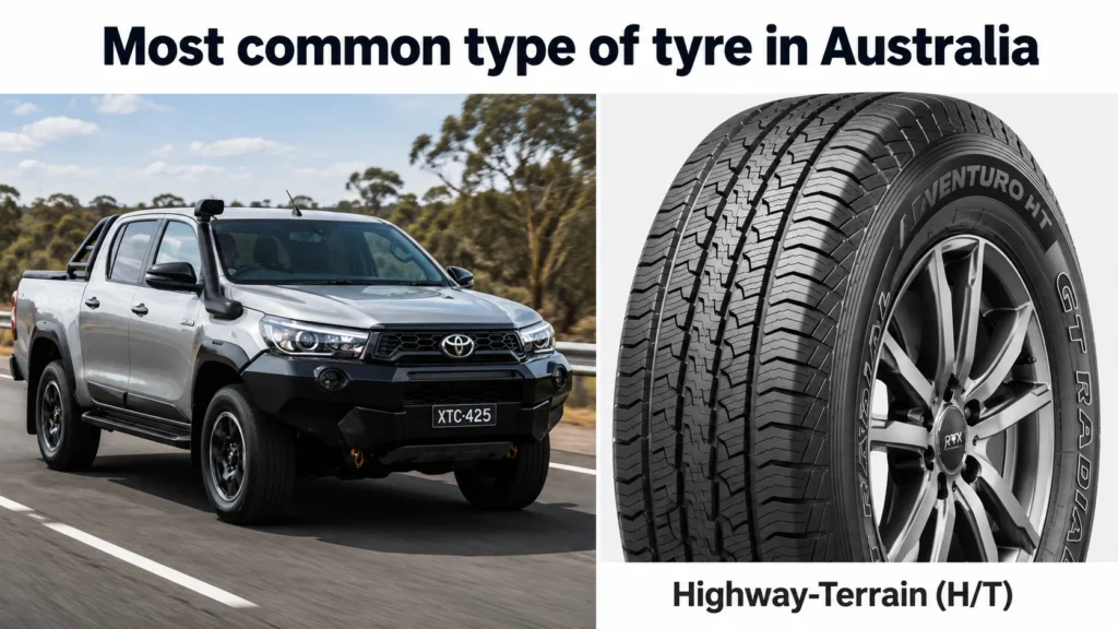 Most common type of tyre in Australia Highway terrain