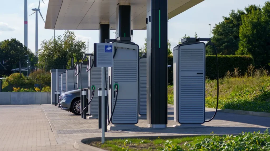 an ev charging station