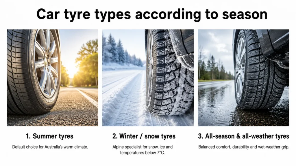 car tyre types according to season