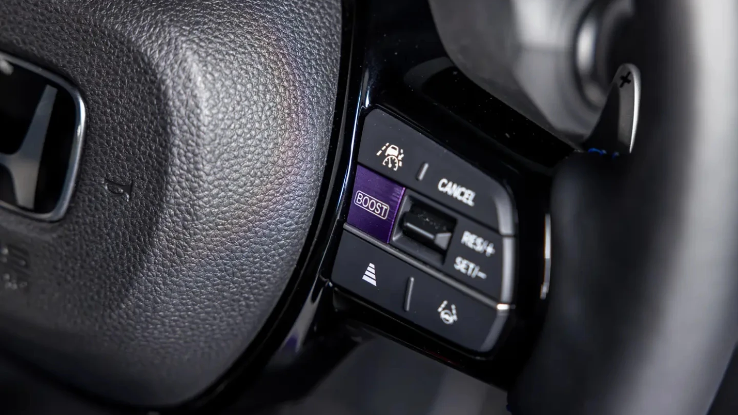 honda super n ev interior boost mode button
