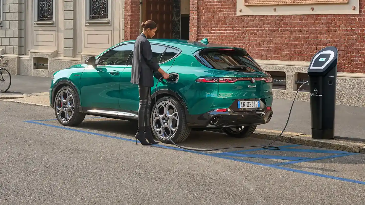 2026 Alfa Romeo Tonale phev being plugged in