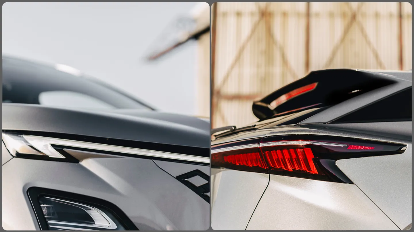 2026 Chery C5 Hybrid exterior front headlights left and rear headlights right