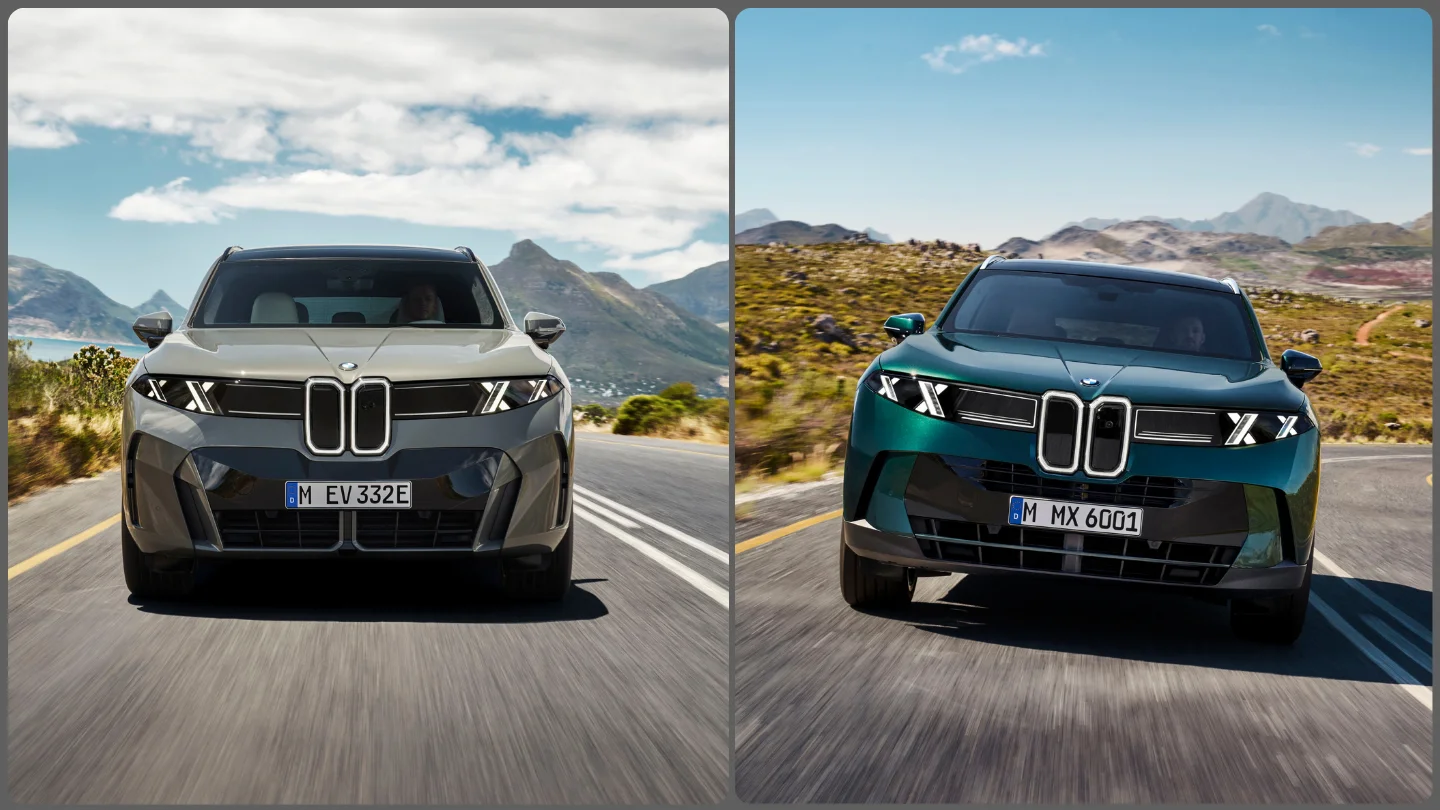 2027 BMW X5 exterior iX5 left and X5 right