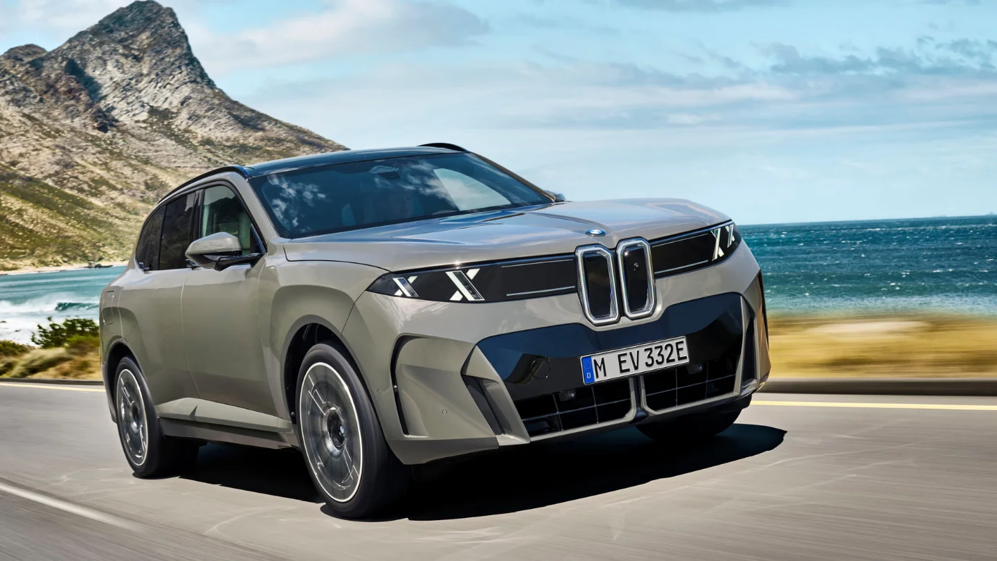 2027 BMW iX5 exterior on the road front