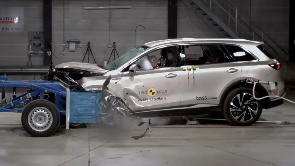 MG MGS6 EV (Jun 2026 – onwards) - frontal offset (MPDB) test at 50km/h