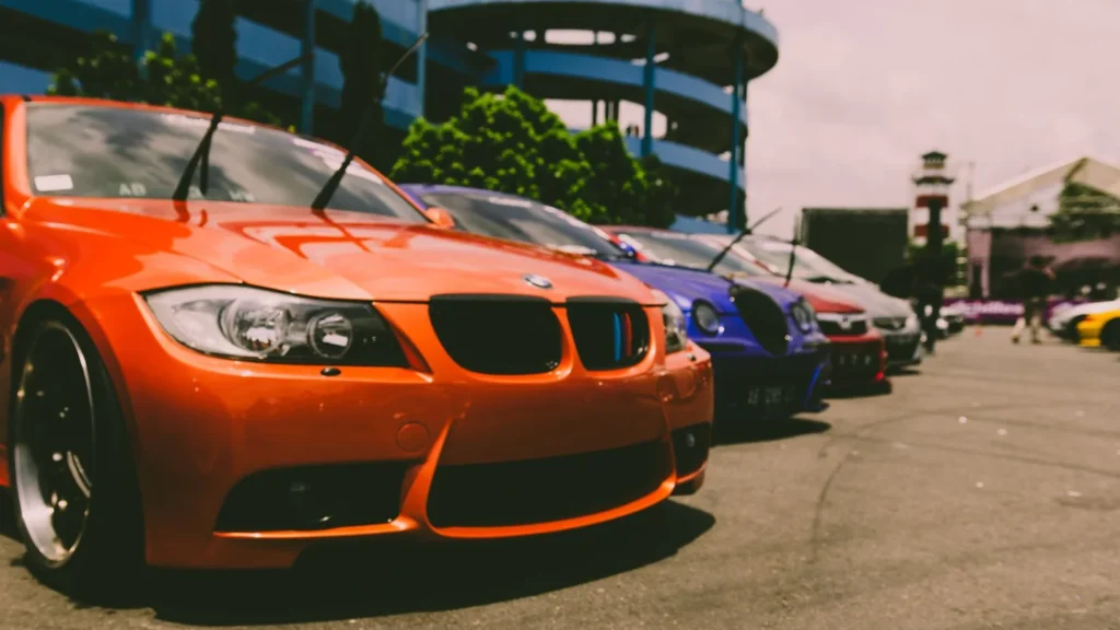 Cars in a parking space