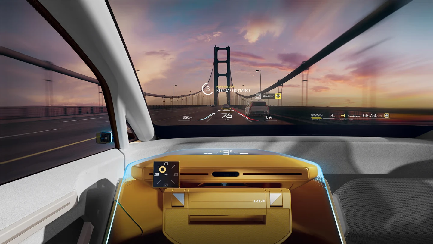 Kia Vision Meta Turismo interior head up display